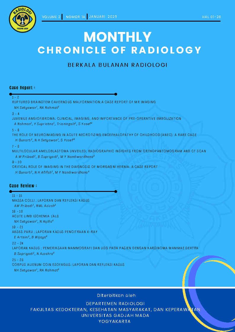 Monthlu Chronicle Of Radiology Januari 1A Vol.2 2025